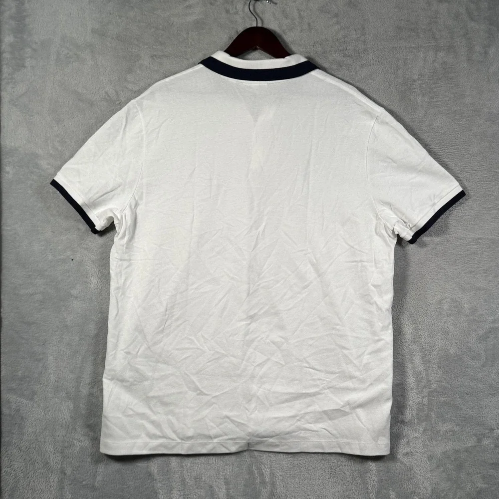 Lacoste Polo Shirt Mens 3XL 8 White Regular Fit Pique Cotton Short Sleeve - Picture 9 of 10